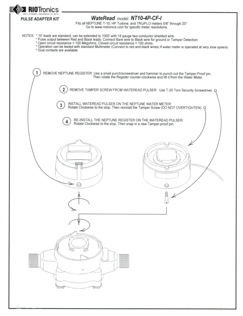 WaterRead Installation Instructions